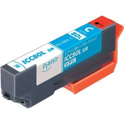 互換インクカートリッジ エプソン ICC80L シアン（染料） PLE-E80L-C