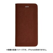 QD-7780-BR [iPhone 6 Plus/6s Plus 5.5インチ用 手帳型本革ケース オゾン サッフィアーノ ブラウン]