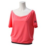 GYT74 S24498 J/L [レディース ジム・フィットネス Seasonal training climachill スタイル半袖Ｔシャツ 1.2 クライマチル Lサイズ チルフラッシュレッドメランジ/ブラック]