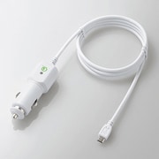 シガーチャージャー microUSB QuickCharge2.0対応 1.0m ホワイト MPA-CCQC201WH