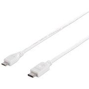 USB2.0ケーブル(microB to C) 1.0m ホワイト BSUCMB210WH