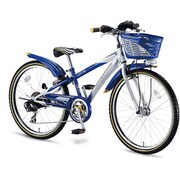 子ども用自転車 クロスファイヤージュニア 点灯虫 22型 外装7段変速 ブルー&ホワイト CF27T5