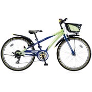 子ども用自転車 クロスファイヤージュニア 点灯虫 22型 外装7段変速 ブルー&グリーン CF27T5