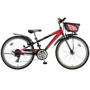 子ども用自転車 クロスファイヤージュニア 点灯虫 24型 外装7段変速 レッド&ブラック CF47T5