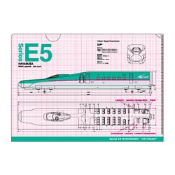 設計図面クリアファイル E5系新幹線はやぶさ [鉄道グッズ]
