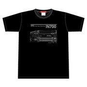 鉄道 Tシャツ N700系のぞみ Sサイズ 黒