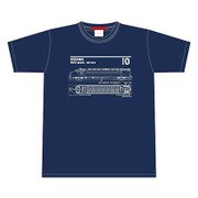 鉄道 Tシャツ 0系こだま 120サイズ ネイビー