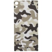 DG-XZ4G3BCFWH [High Grade Glass Screen Protector Xperia Z4 SO-03G用 カモフラージュ Snow 背面]