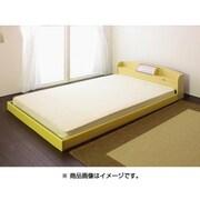 190 [棚 照明付フロアベッド セミシングル SGマーク付 国産ボンネルコイルスプリングマットレス付 ナチュラル]