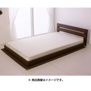 264 [オールレザーデザインパネルフロアベッド セミシングル SGマーク付 国産ボンネルコイルスプリングマットレス付 ブラウン]
