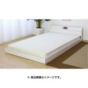 268 [棚 コンセント 照明付フロアベッド シングル SGマーク付 国産ボンネルコイルスプリングマットレス付 ホワイト]