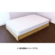 281 [天然木杉ベッド セミダブル 二つ折りボンネルコイルスプリングマットレス付 ナチュラル]