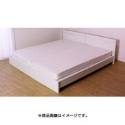 284 [パネル型ラインデザインベッド WK240 SGマーク付 国産ボンネルコイルスプリングマットレス付 ホワイト]