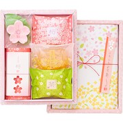 HAG-15 [うるおいの石鹸ぎふと 花がさね 石鹸80g×3/石鹸43g×1/入浴料「桜」×1/ 花文様のたおる×1枚]