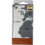 PM-MA-21-1012 [手帳型iPhone 6/6s 4.7インチ専用ケース MAPアトランティック(シルバー)]