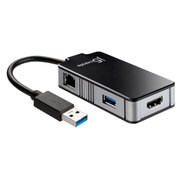 USB3.0ギガビットイーサネットHDMIマルチアダプター JUA375
