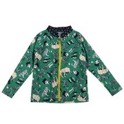6853672-120 [Zazzy Zaps(ザジーザップス) ラッシュガード 長袖 アニマル柄 120cm グリーン]