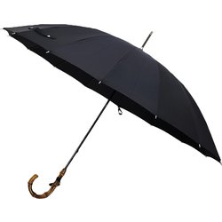 長傘 ミラトーレ 65cm 手開き式 16本骨 竹 ブラック NL-611104 65 16K