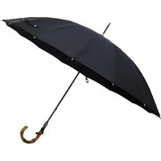 長傘 ミラトーレ 65cm 手開き式 16本骨 竹 ブラック NL-611104 65 16K