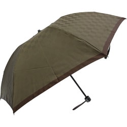 折りたたみ傘 55cm 手開き式 UV加工 市松 タモ カーキ UM-614405 55 6K
