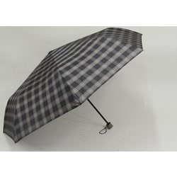 折りたたみ傘 58cm 耐風 クイックオープン タータンチェック ブラック CMIH-1403 58 8K