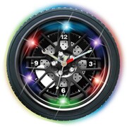 KK-00224 [レインボーフラッシュ LEDホイールクロック ブラック]