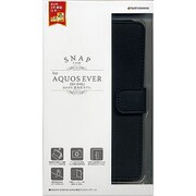 AQUOS EVER SH-04G用ケース 手帳型 レザー調 ブックタイプ ブラック 1679SH04G