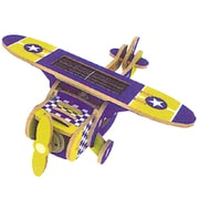 動く木製3Dパズルキット ソーラーエアクラフトカラーシリーズ PS210 カラー高翼機 [8歳以上]