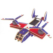 動く木製3Dパズルキット ソーラーエアクラフトカラーシリーズ PS310 カラー転換式航空機 [8歳以上]