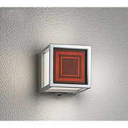 人感センサ付き LEDポーチライト 6.2W 防雨型 電球色タイプ マットシルバー色×エボニー色木調 OG254625