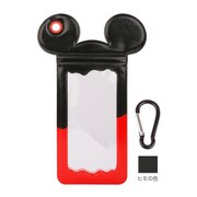 メルティーミッキー防滴ケース ブラック×レッド [スマートフォン用防水ソフトケース]