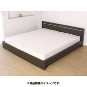 284 [パネル型ラインデザインベッド WK260 SGマーク付国産ボンネルコイルスプリングマットレス付 ダークブラウン]