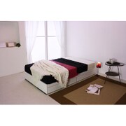 D18 [ヘッドレス引出付ベッド シングル SGマーク付国産ボンネルコイルスプリングマットレス付 ホワイト]