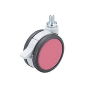 00026319-001 [フレスコキャスター 75mm M10ボルト・ストップ付 ピンク]