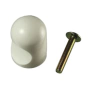 ポッキ-つまみ 20mm ホワイト 1個入 00030403-001