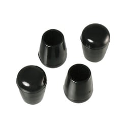 00057102-001 [パイプ脚キャップ 12.7mm 丸 黒 4個入]