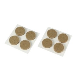 00057208-001 [硬質フェルト 22mm 丸 ブラウン 8個入]