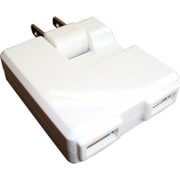 USB充電器(AC充電器) 2口タイプ ホワイト RM-2633WH