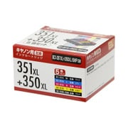互換インクカートリッジ キヤノン BCI-351XL+350XL/5MP 5色セット(ブラック/シアン/マゼンタ/イエロー/ブラック) PP-C351L-5P