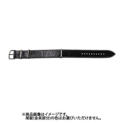 BCA035A1U [時計バンド NATOタイプ レザー 22mm ブラック×白ステッチ]
