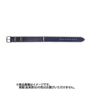 BCA035D1S [時計バンド NATOタイプ レザー 20mm ネイビー×白ステッチ]