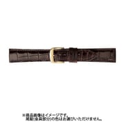 BWA005BO [時計バンド グレーシャス パレットクロコ クロコダイル（シャイニング） 17mm チョコ]