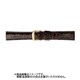 BWA005BR [時計バンド グレーシャス パレットクロコ クロコダイル（シャイニング） 19mm チョコ]