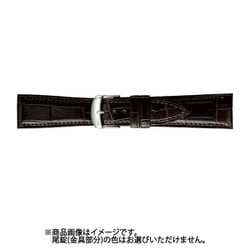 BWA030BW [時計バンド グレーシャス クロコダイル（マット） 24mm チョコ]