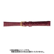 BWA029EI [時計バンド カイマンワニ 管幅12ミリ 美錠幅10ミリ ワイン]