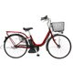 ノーパンク電動アシスト自転車 ショプカハイブリッドプラス263-H 26型 内装3段変速 ダークレッド MK-15-019
