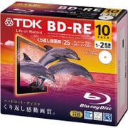 BD-RE 10P 1-2倍速 25GB 5mmスリムケース ワイドホワイト インクジェット対応 KBEV25PWA-10B