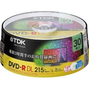 DVD-R DL 30P CPRM対応 2-8倍速 スピンドルケース ワイドホワイト インクジェット対応 KDR215DPWB-30PB
