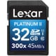 Lexar Platinum II 300X SDHCカード Class10 UHS-I 32GB LSD32GBBJP300