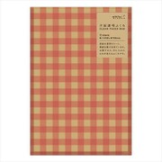 片面透明袋（M） クラフト チェック柄 ピンク 18762006